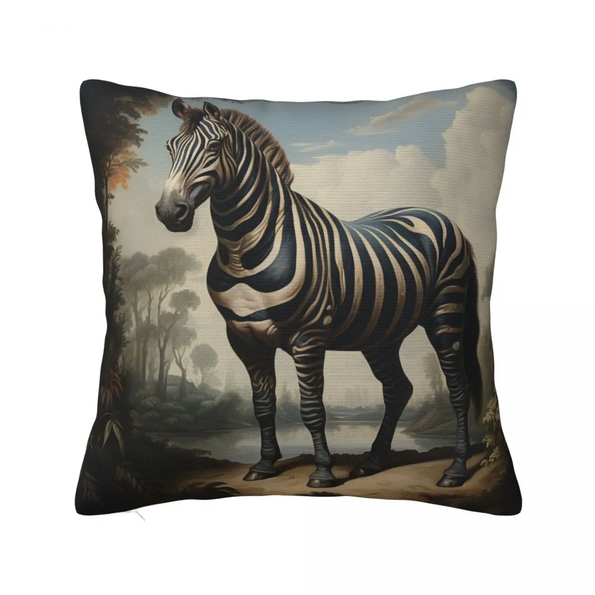 

Zebra Pillow Case Gothic Mystic Funny Polyester Pillowcase Sofa Zipper Summer Cover