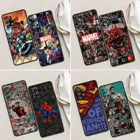 phone case for samsung galaxy a32 a33 a31 a23 a22 a21s a13 a12 a11 a03 a02 01 5g silicone cases cover avengers marvel comic logo