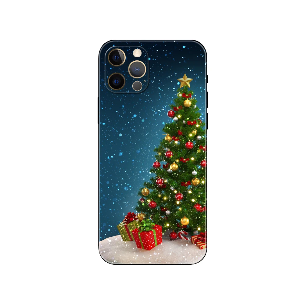 Чехол для телефона с рождественским и новогодним рисунком iphone 5 5s 2020se 6 6s 7 8 plus x 10 XR