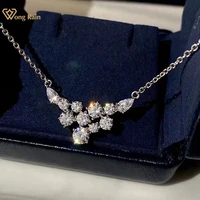 wong rain romantic 100 925 sterling silver created moissanite gemstone party pendant necklace for women fine jewelry wholesale