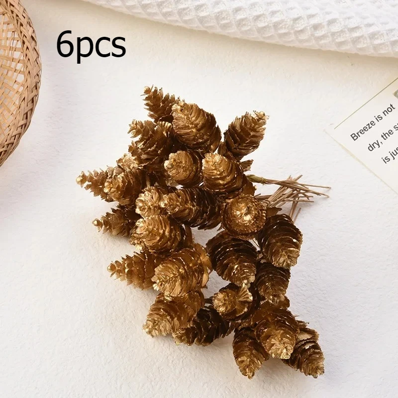 Искусственные мини сосновые шишки, набор из 10 штук