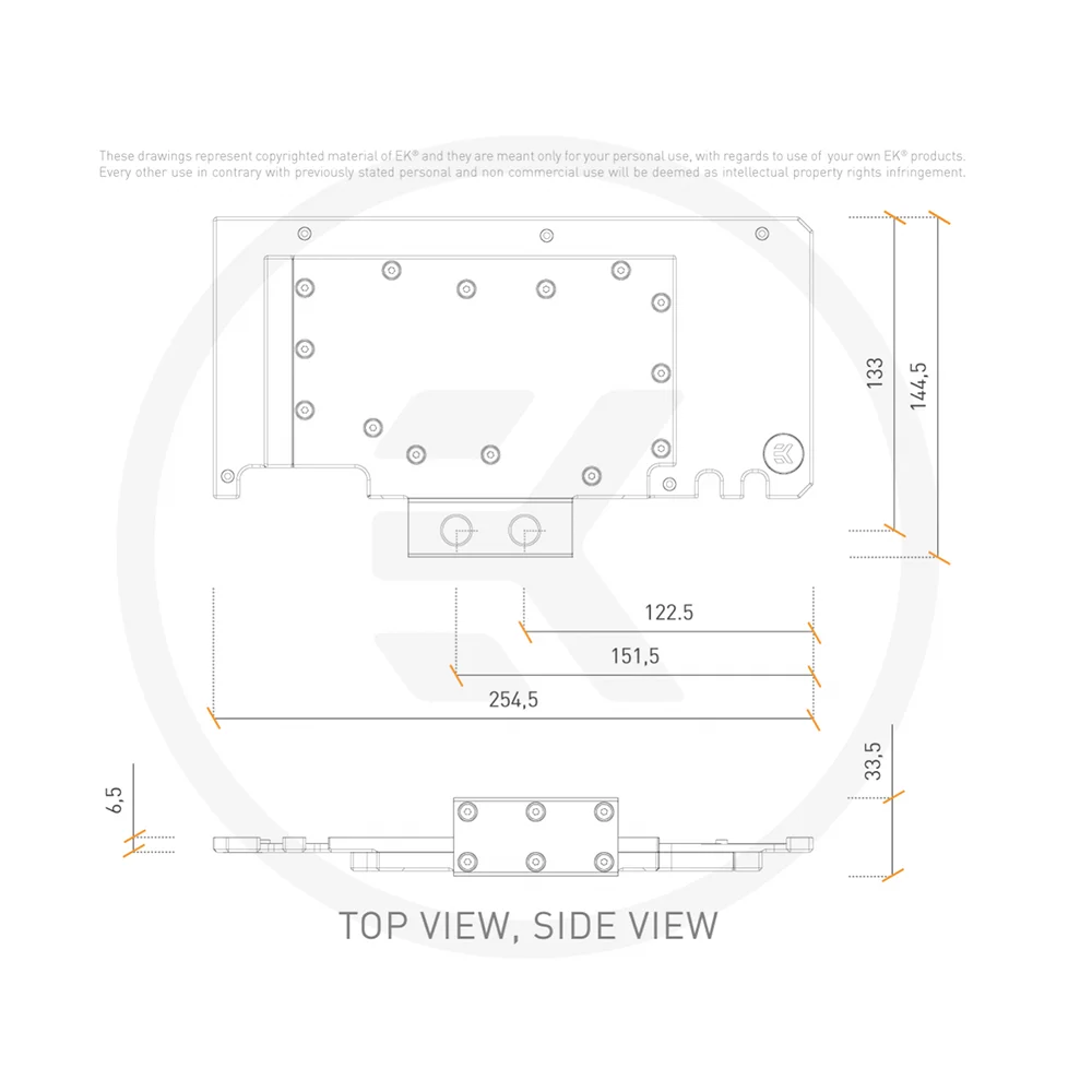 EK-Quantum Vector TUF RTX 3080/3090 Active Backplate D-RGB - Plexi |