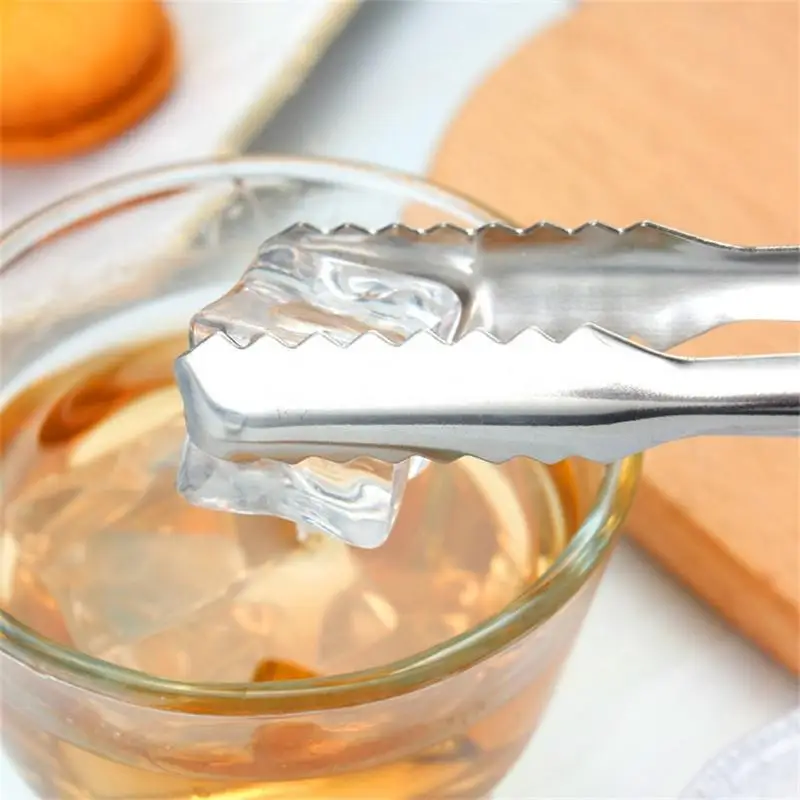 Ледяной зажим щипцы для льда из нержавеющей стали золотые сахара металлический