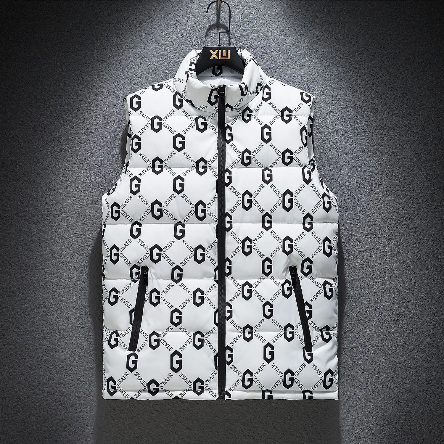 

Fashion Luxury Brand Autumn Winter High Quality Man Down Vest Warm Sleeveless Coat Padded Jacket Casual Waistcoat Men Clothing