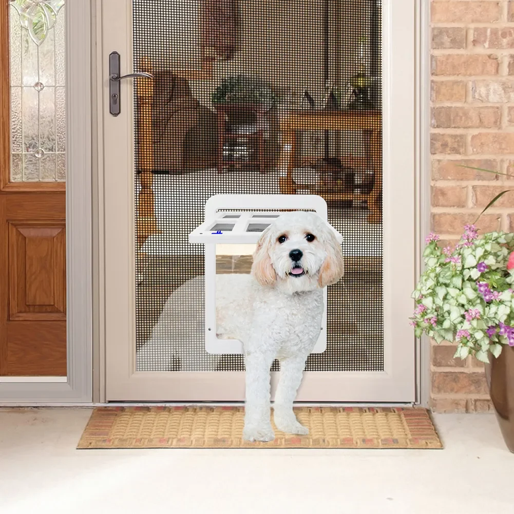 

NEW 2023 Enter Sliding Door for Cats Window Gate Pet Screen Door with Magnetic Flap Security Lockable for Various Pet