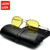 leonlion 2022 metal vintage sunglasses men luxury brand polygon glasses menwomen designer eyewear men oculos de sol masculino