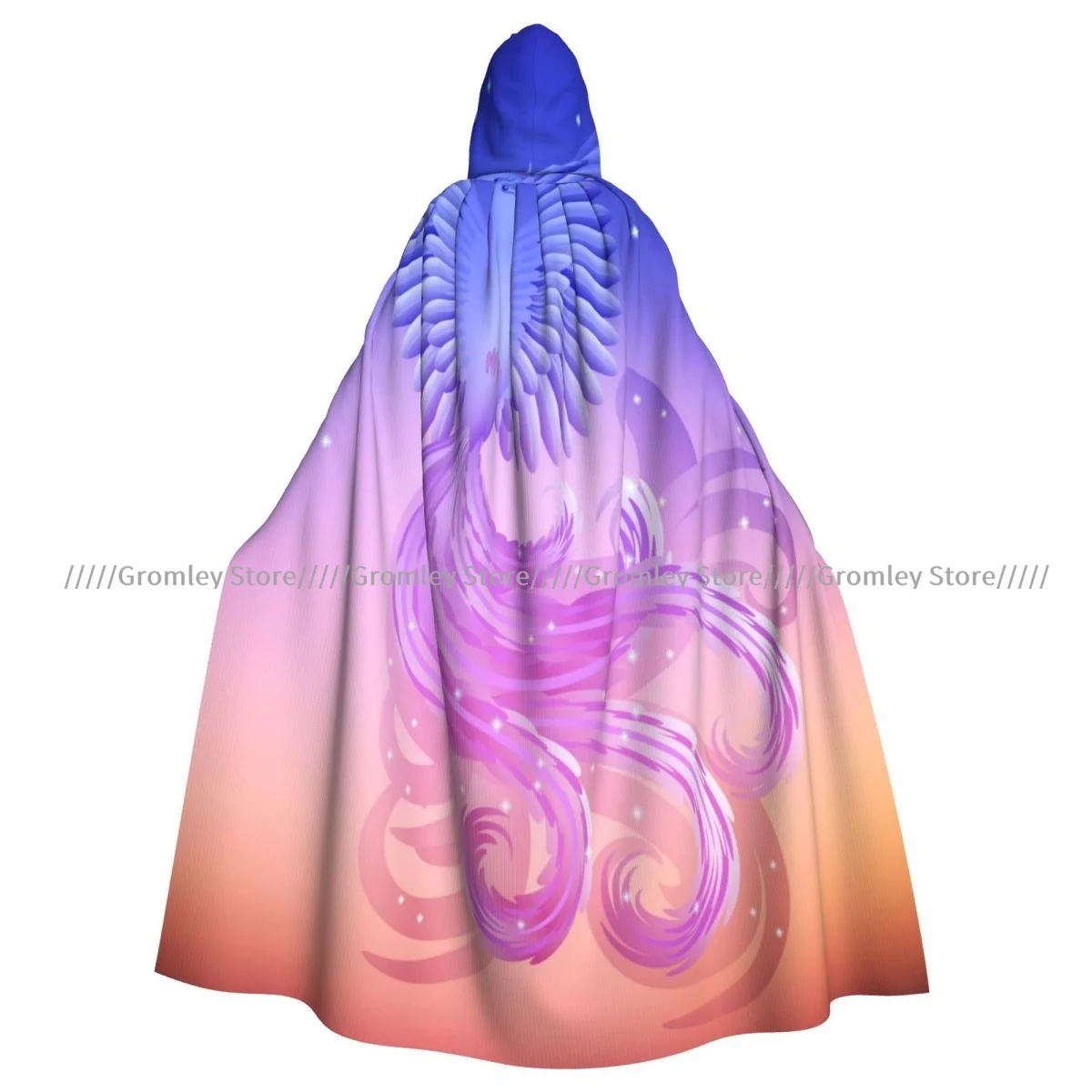 Плащ на Хэллоуин унисекс Волшебная птица Феникс огненная накидка средневековый
