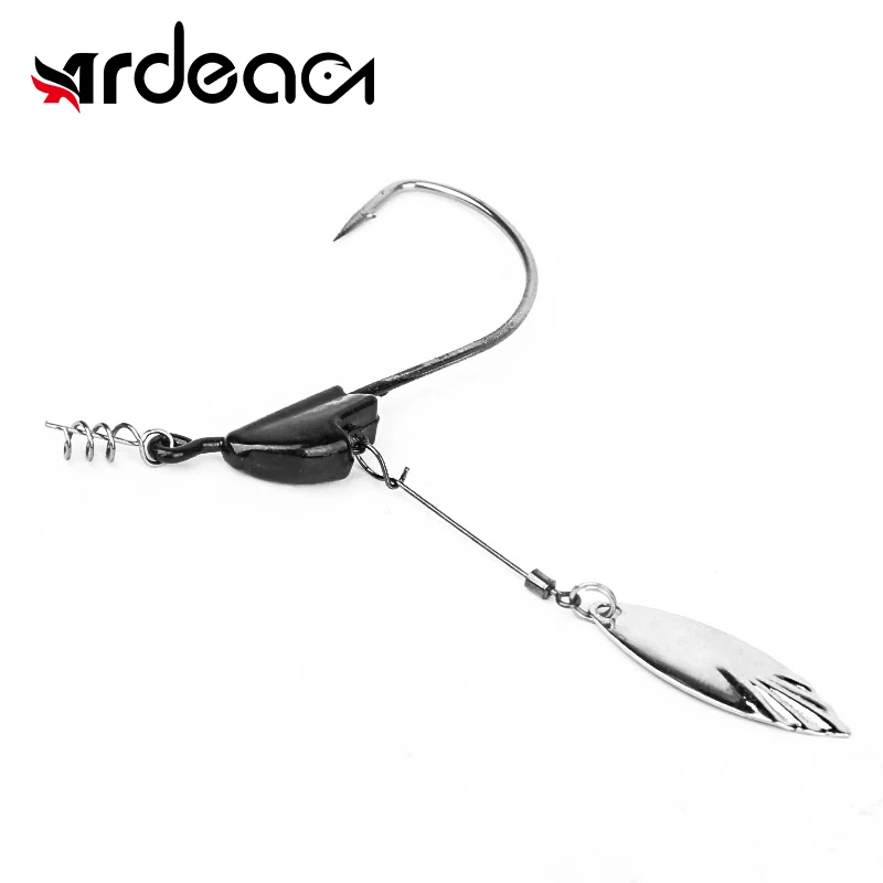 

Ardea 3Pcs lead Hook with Spoon Worm Offset Fishing Hooks5.5g/6.6g/7.8g Crank Lock Fishhooks Jig Head For Soft Worm Lure Tackle