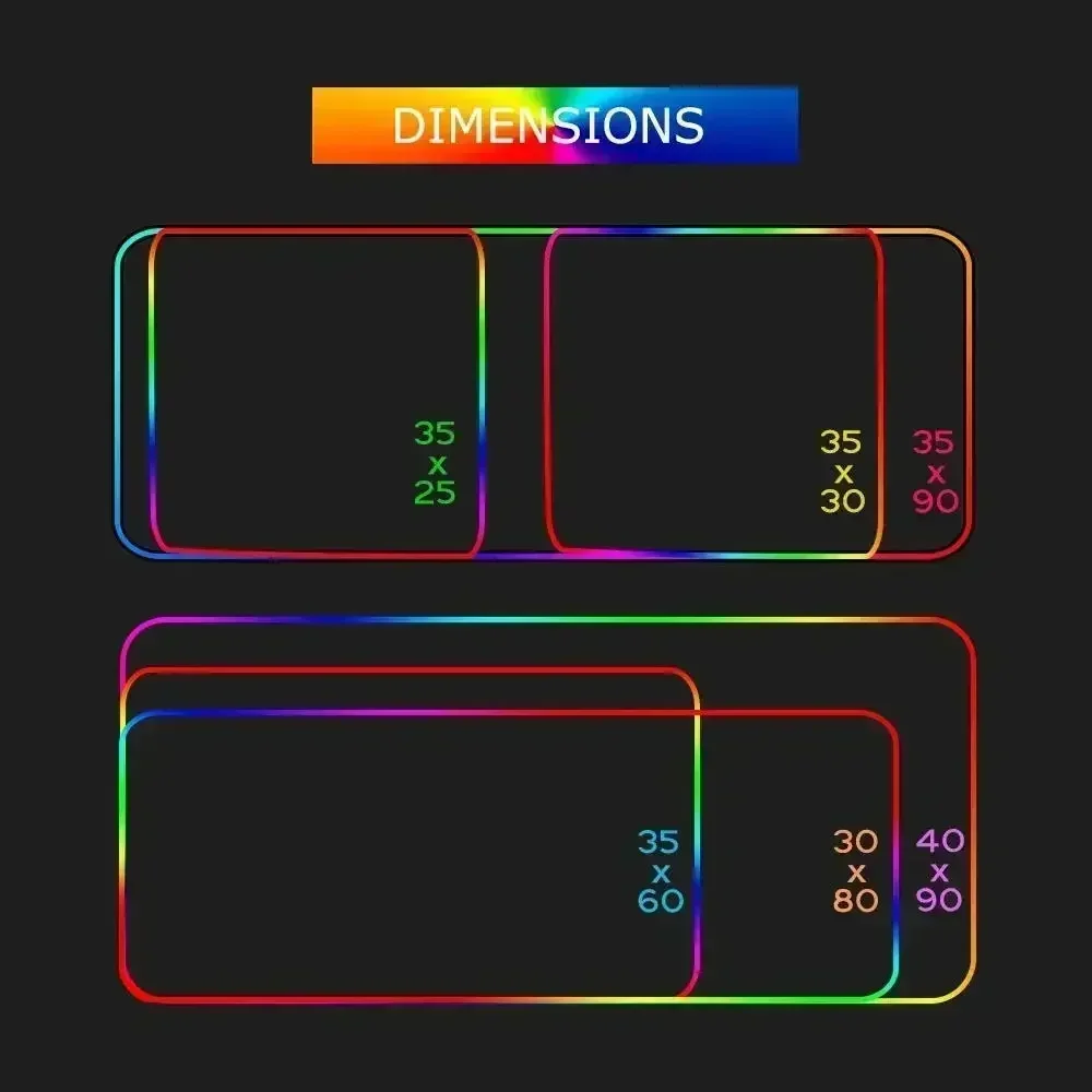 Коврик для мыши в стиле аниме 90x40 Rgb Игровой компьютерный стол с подсветкой Valorant