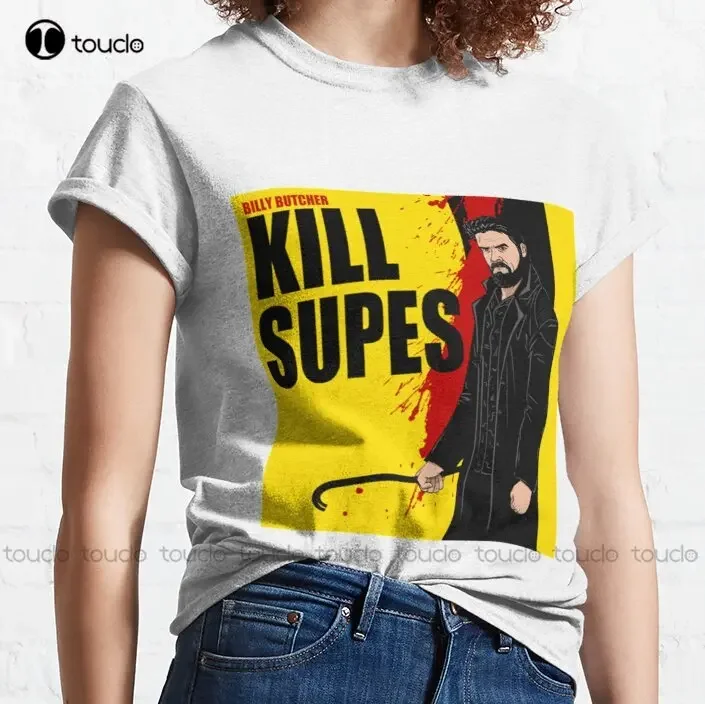 Vintage Kill Supes'S Men Women Billy Butcher Diabolical Homelander The Boys T-Shirt Black Button Up Shirt Make Your Design