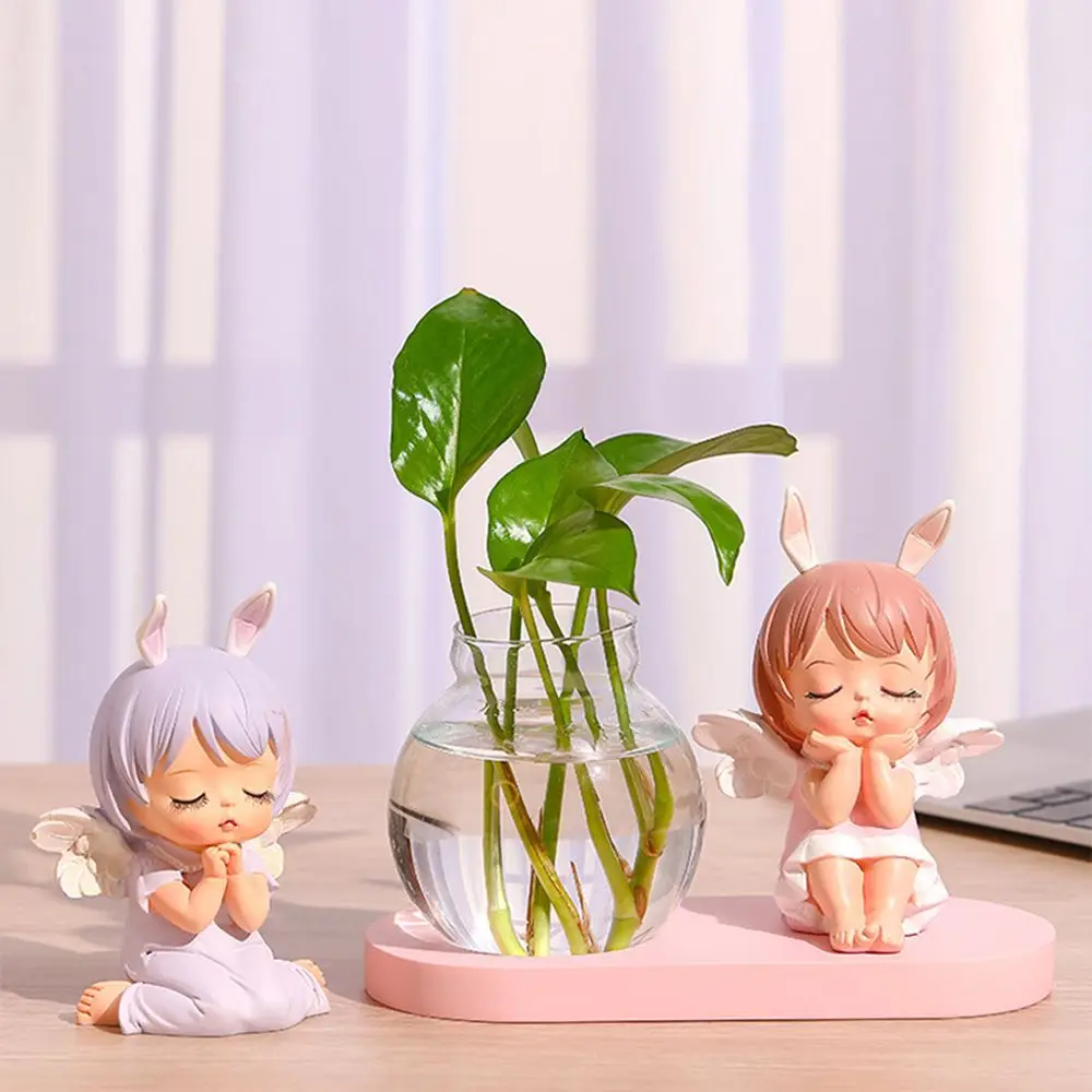 

Living Room Decoration Home Decoration Cute Doll Glass Vase Flower Arrangement Hydroponic Vase Plant Flower Pot