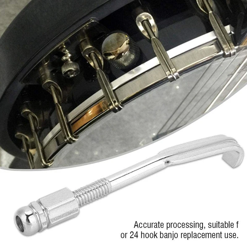 

24 Pcs Standard Banjo Hooks,Adjustable Banjo Hooks Banjo Hook Holder Banjo Flat Hooks Parts Accessories