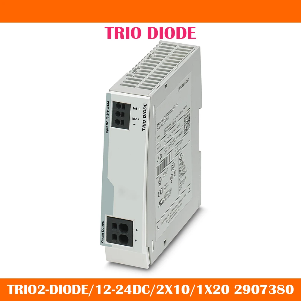 

New Original For PHOENIX TRIO2-DIODE/12-24DC/2X10/1X20 2907380 TRIO DIODE Power Supply Redundancy Module Work Fine Fast Ship