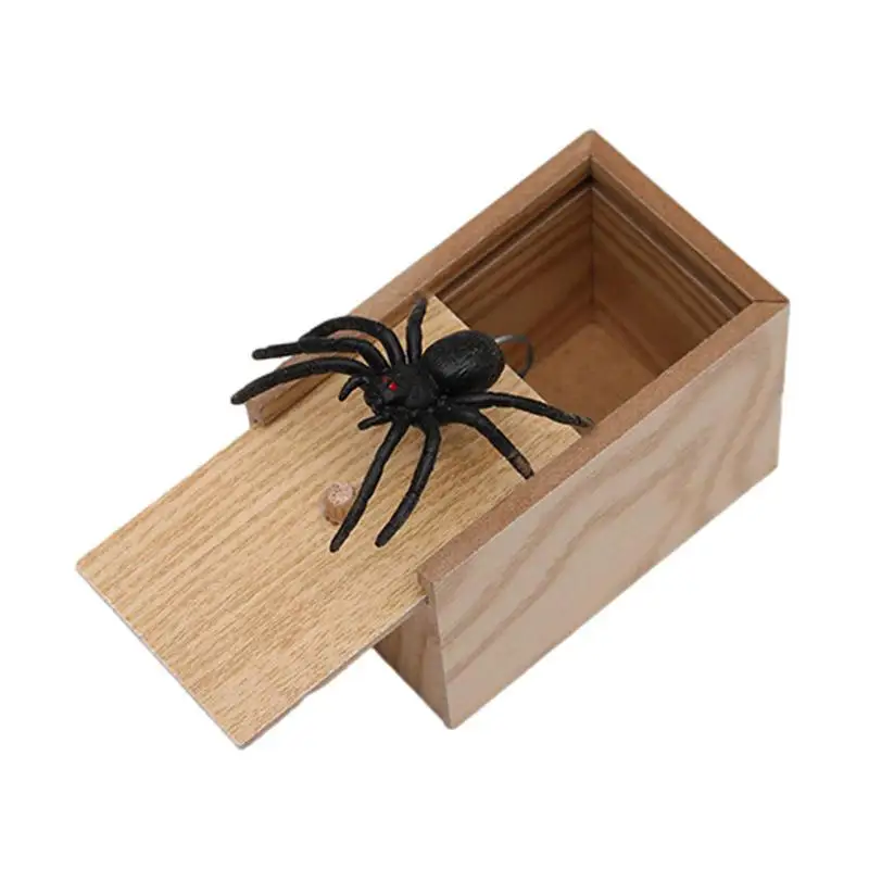 

Spider Box Scary Toy Scary Prank Prop Rubber Spider Realistic Tricky Spider Toy For April Fool's Day Gathering Graduation Gift