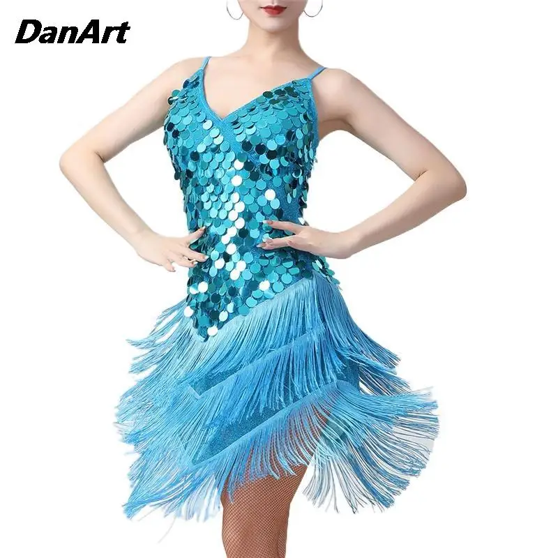 Платье для выступлений в латинских танцах женское танцевальное платье с