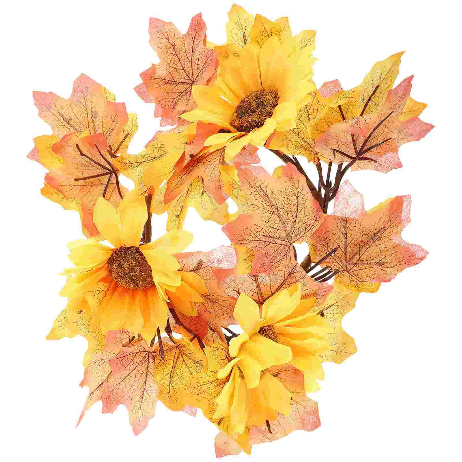 

Thanksgiving Day Wreath Maple Leaves Wreath Pendant Front Door Hanging Maple Leaves Door Garland