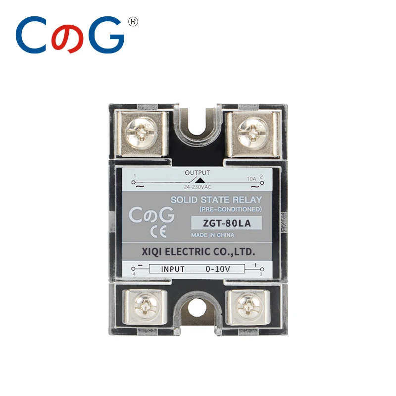 

CG 80A 100A LA Однофазный линейный пропорциональный контроллер Вход 0-10 В или 4-20 мА Тип напряжения для оборудования Твердотельное реле