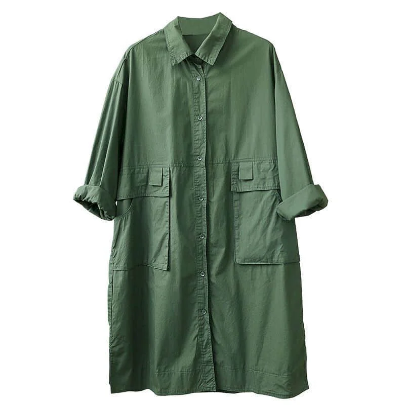 Однотонные рубашки куртка Женская винтажная повседневная одежда для работы в