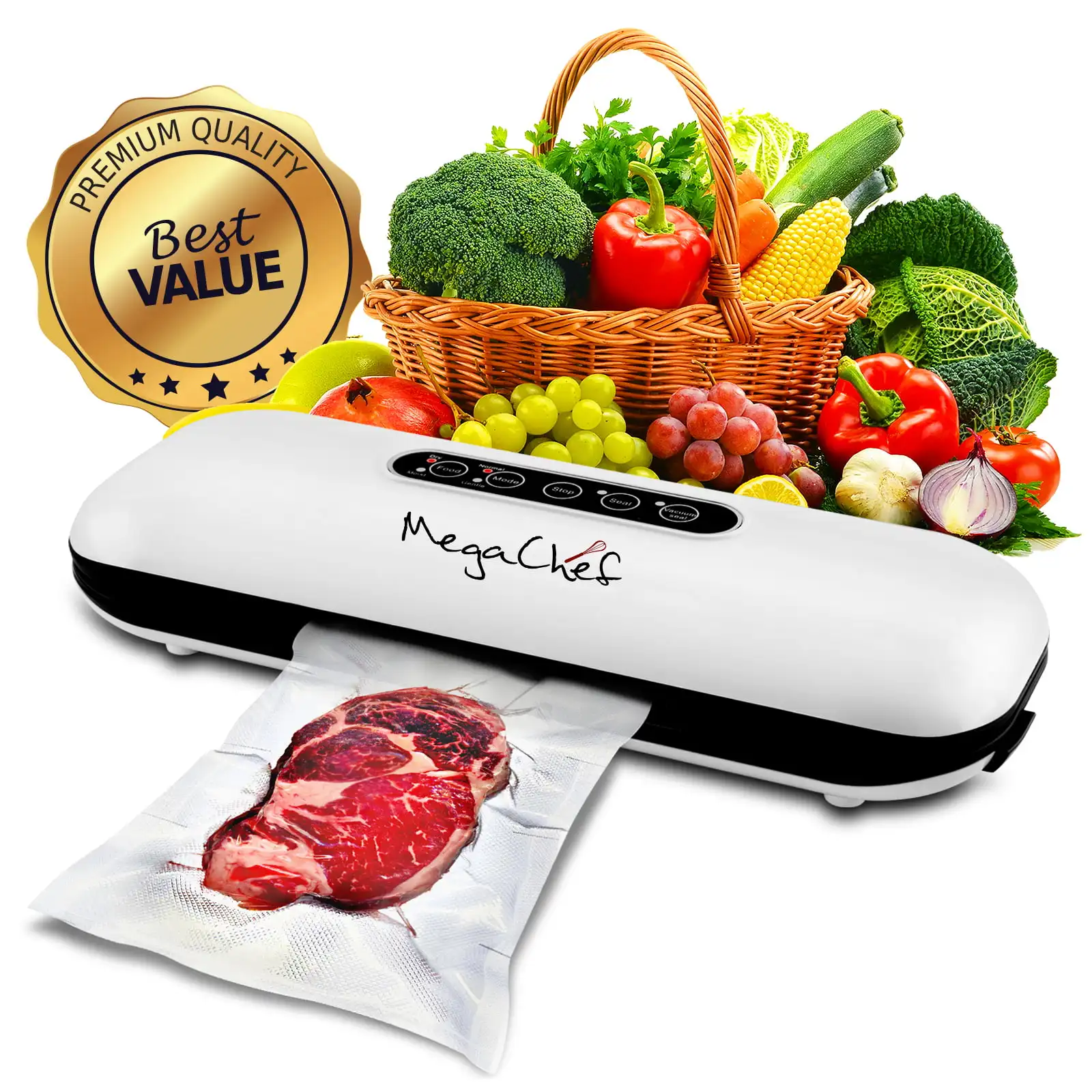 

Vacuum Sealer and Machine with Extra Bags Included