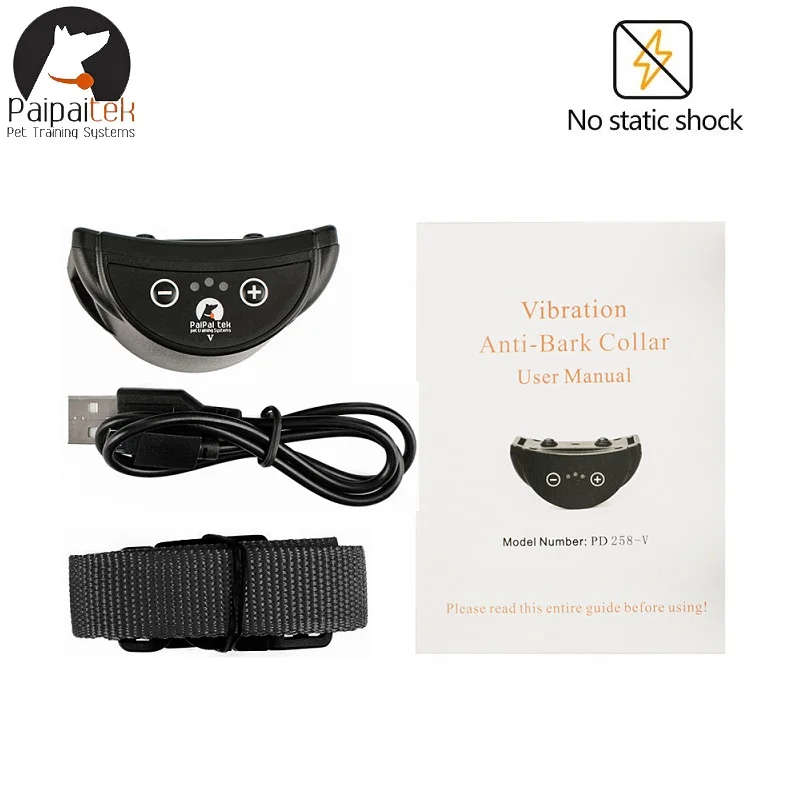 

Ошейник для дрессировки собак, автоматическое устройство против лая, перезаряжаемый антистатический шоковый ошейник для собак