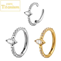 g23 titanium piercing ear rings hoops zircon open small septum piercings nose clicker daith cartilage helix tragus women jewelry