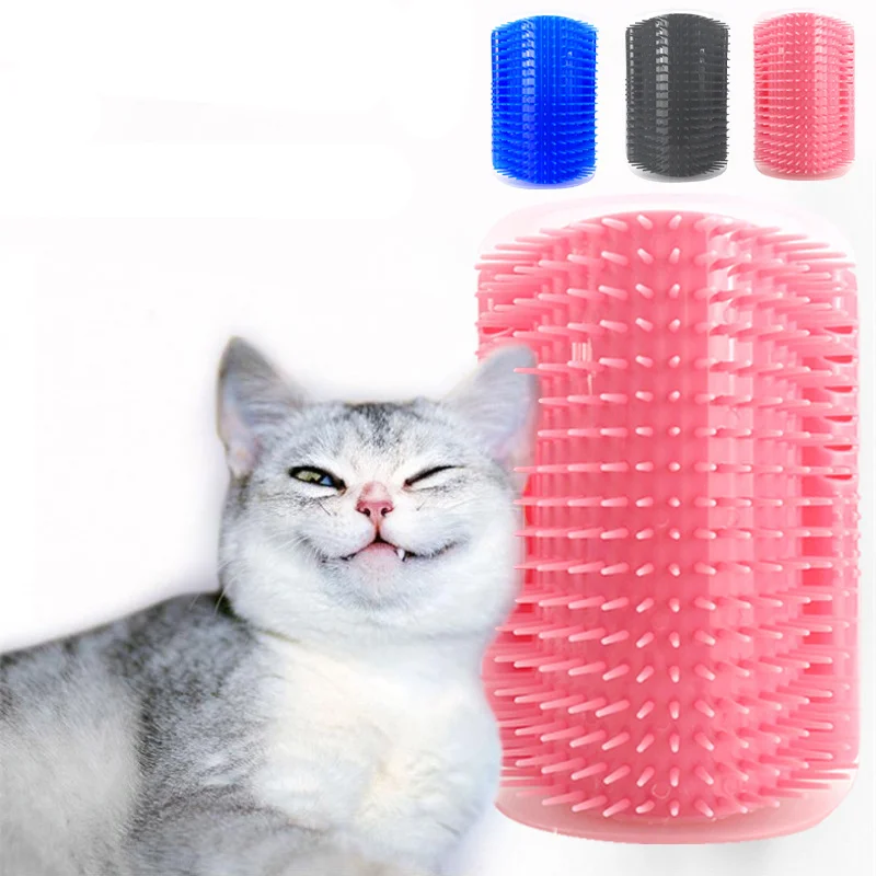 

New Pets Cat Brush Massage Device Hair Removal Combs Cat Toys Plastic Scratch Bristles Arch Massager Self Grooming Cat Scratcher