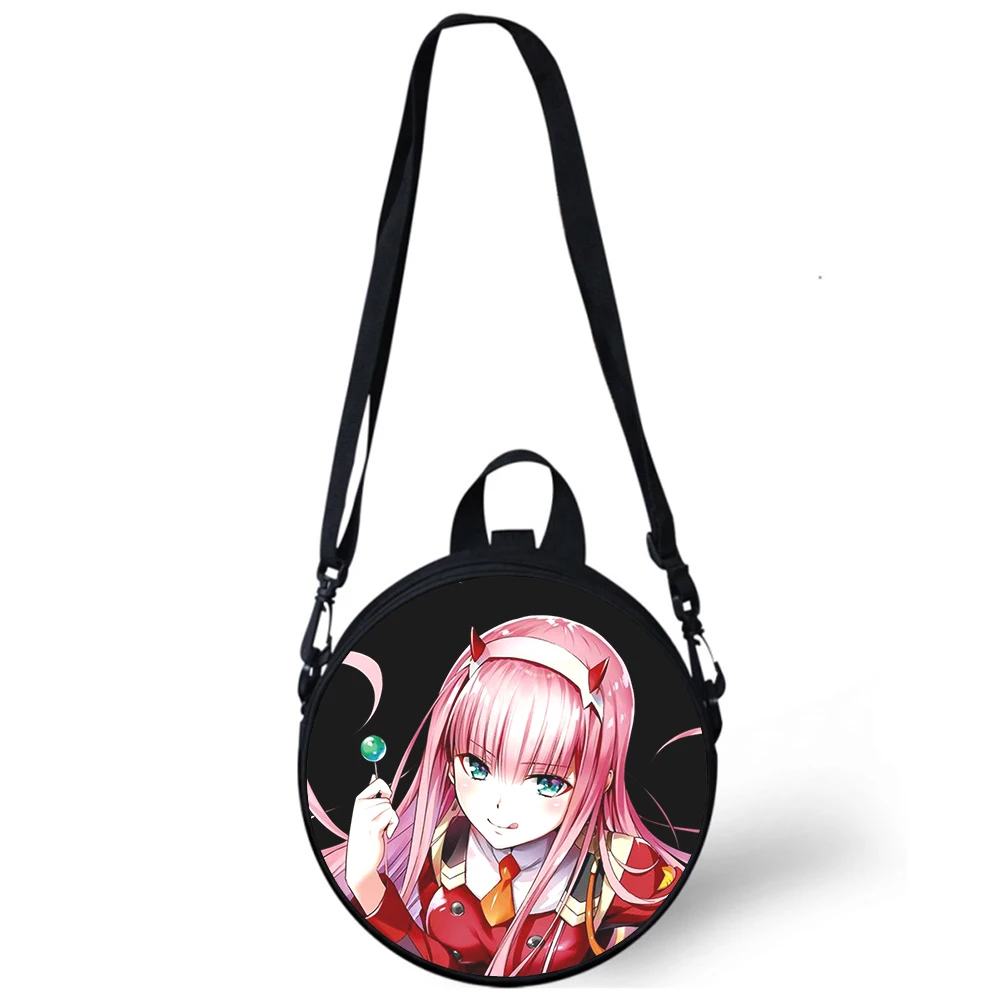 DARLING in the FRANXX Anime Child kindergarten Bag 3D Print Crossbody Shoulder Bags School Women Mini Round Bagpacks Rugtas Bag