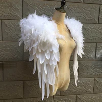 customized victoria wing props white feather shoulder shawl model walk show performance photography props multi color