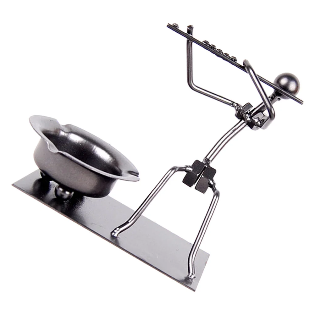 

Ashtray Ash Ashtrays Office Tray Metal Holder Men Decor Outdoor Musician Vintage Cigar Indoor Iron Desktop Decorative Container