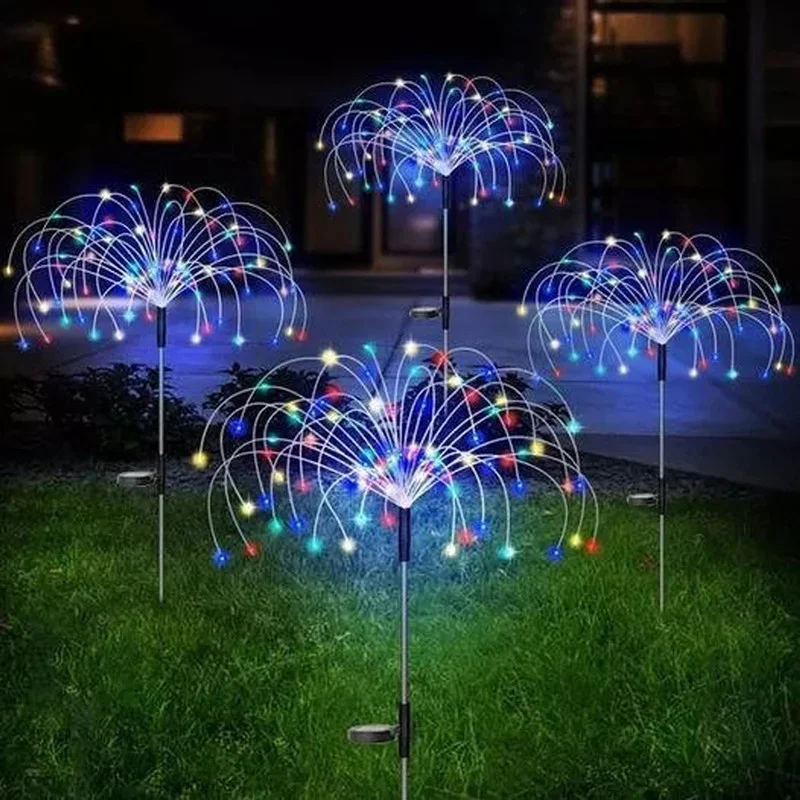 

LED Solar Fireworks Lights Outdoor Waterproof Lawn Garden Light for Courtyard Landscape Holiday Christmas Lights Decoration Lamp