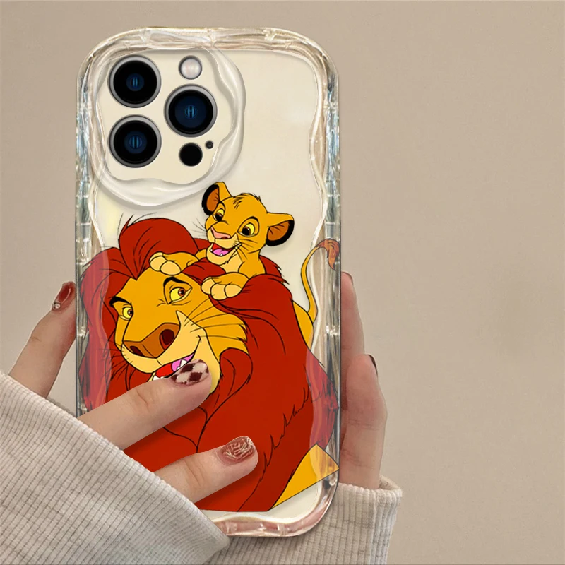 Фото Мультяшный чехол с симбой король льва для Apple iPhone 15 14 13 12 11 Pro X XR XS Max Plus 8 7 Plus SE волнистый масляный чехол для телефона №5