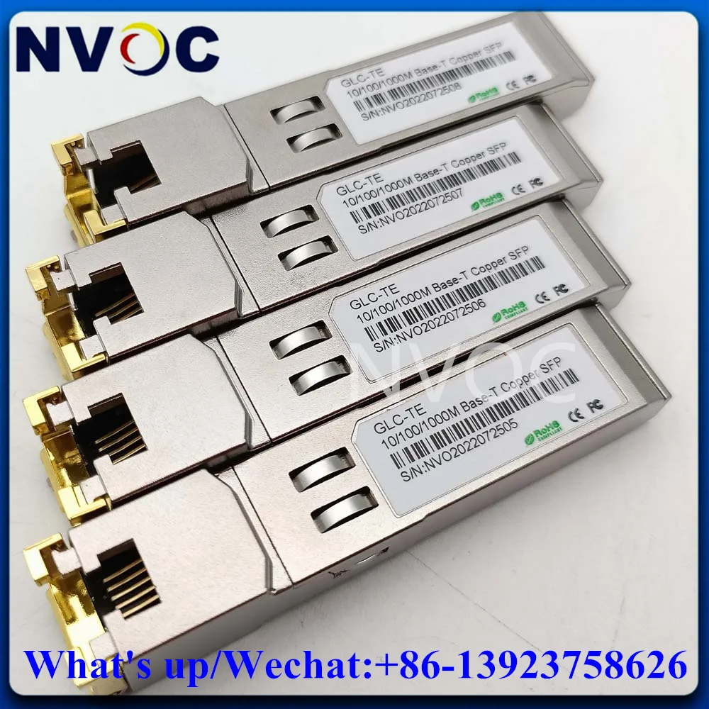 5 шт., гигабитный мини-модуль SFP RJ45, 10/100/1000