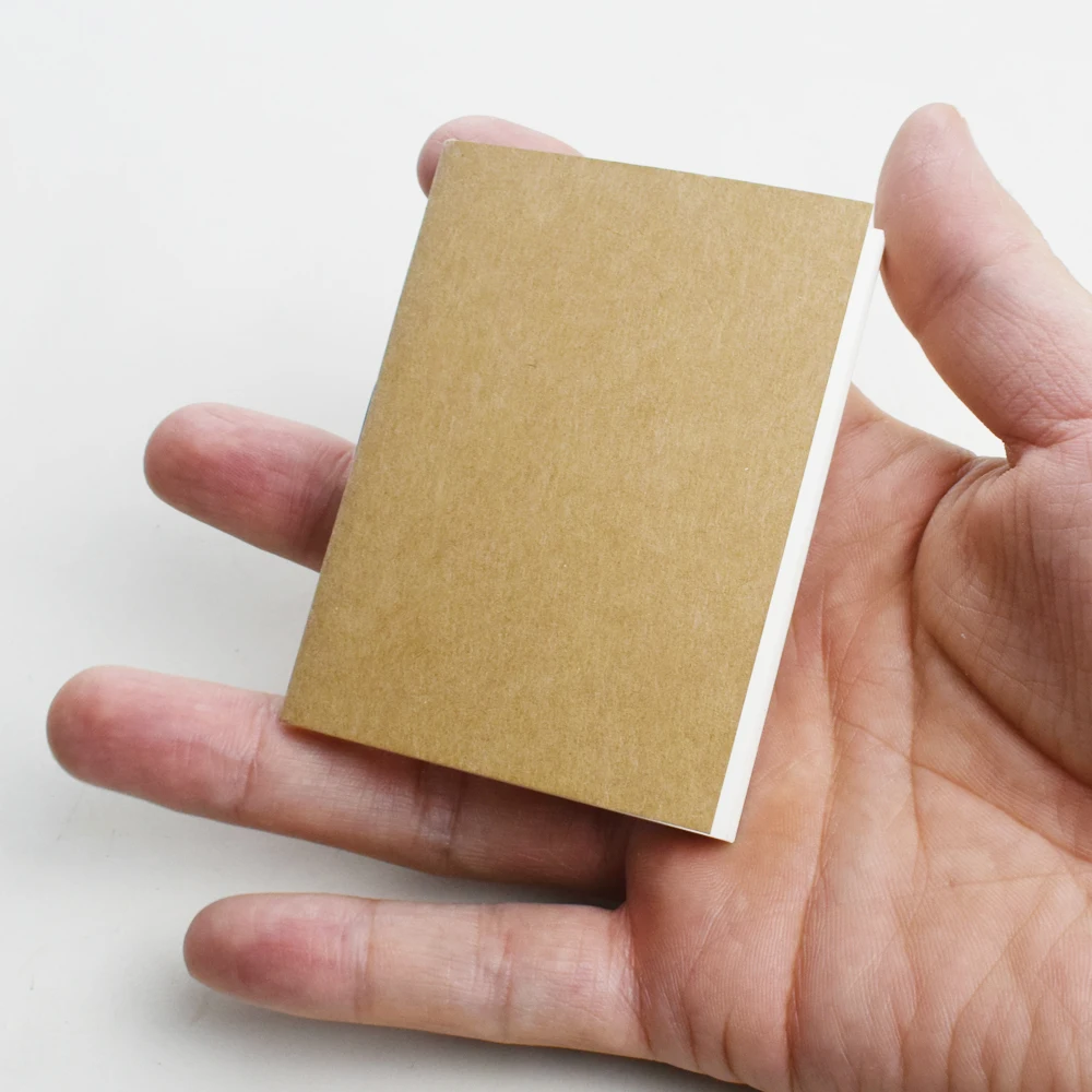 

2 шт./упак. милый мини-карманный блокнот с крафт-обложкой, блокнот 30, чистая бумага, ежедневное планирование, органайзер для работы, альбом для рисования