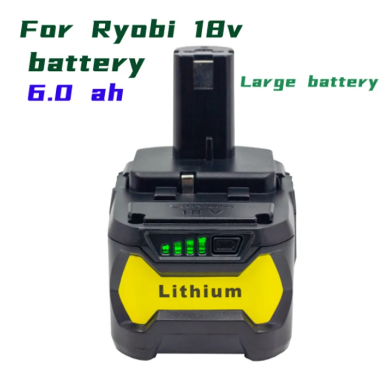 

100% Ryobi 18В 6.0Ah литий-ионная аккумуляторная батарея для Ryobi ONE + P122 P104 P105 P102 P103 P109 RB18L25 RB18L40 беспроводные дрели
