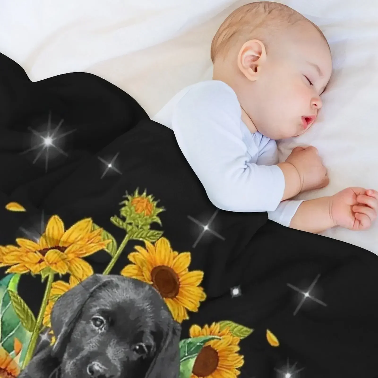 Пушистое одеяло Black Labrador