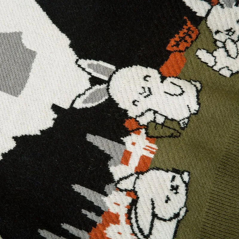 Новинка мужские вязаные свитера в стиле хип-хоп Мультяшные милые пуловеры с