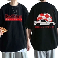 japanese anime initial d drift akagi redsuns ae86 t shirt men women fashion t shirts streetwear jdm automobile culture t shirt