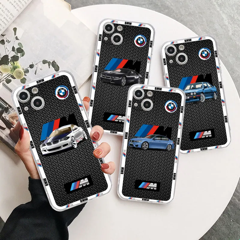 

BMW-M Motorcycle Supercar Soft Silicone Case for iPhone 14 Pro Max 13 12Mini 11 Pro XR XS X 8 7 6 14Plus SE Shell Cover Funda