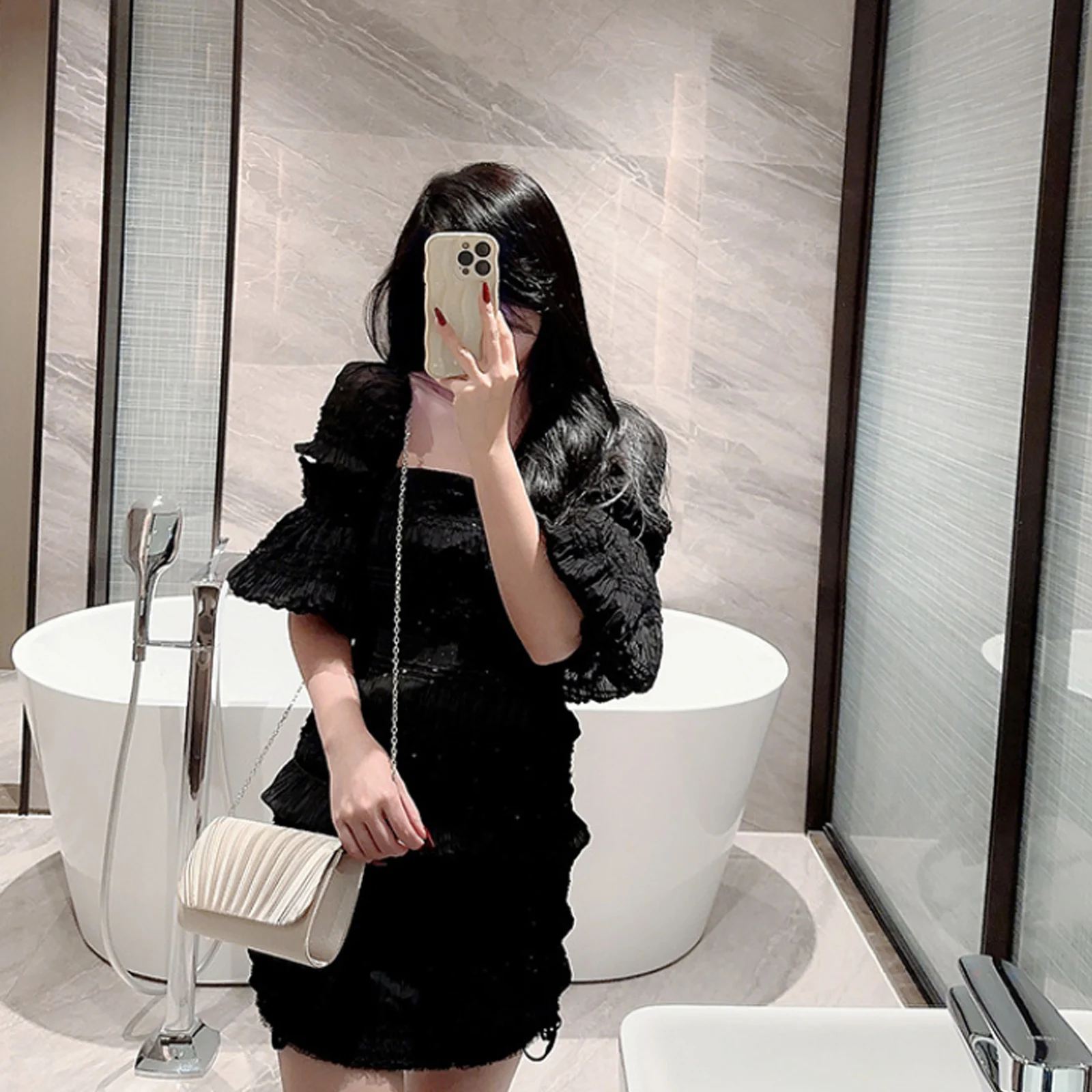 Благородная текстура и модная сумка через плечо женская элегантная Роскошная