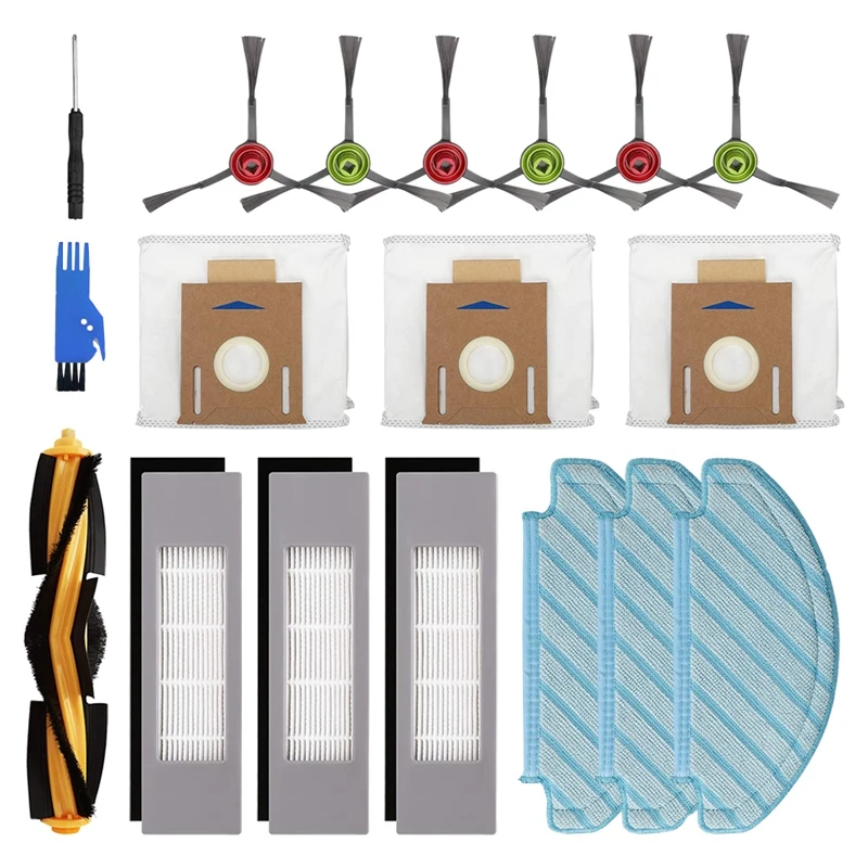 

18Pcs For Ecovacs DEEBOT OZMO T8 AIVI T8 Max T8 T9 Series N8 Pro N8 Pro+ Robot Vacuum Cleaner Accessories