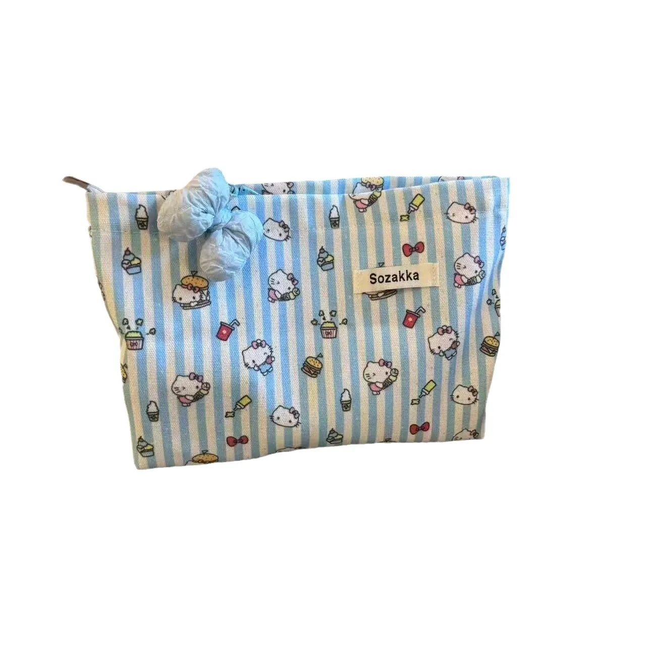 Большая вместительная косметичка с рисунком Hellos Kittys новая холщовая сумка для