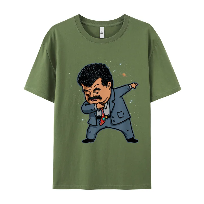 Female Latest Tops &amp Tees Round Neck Summer Pure Cotton Tshirts Birthday Neil deGrasse Tyson Dabbing Through Tee Shirts