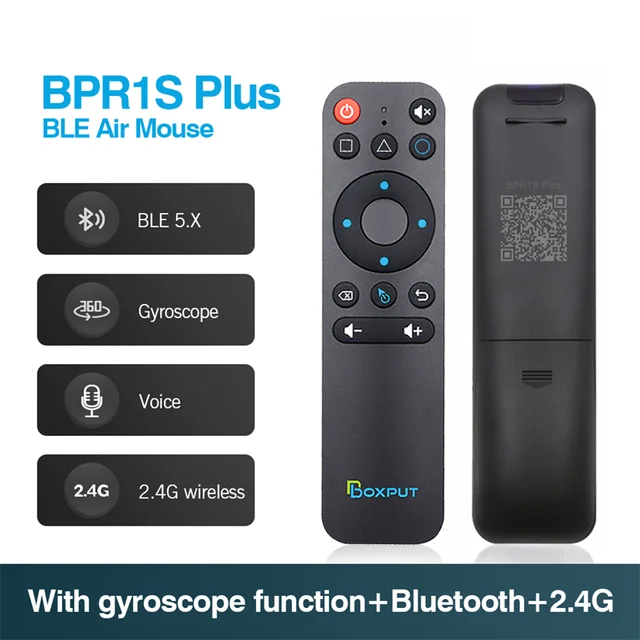 Беспроводной пульт BOXPUT BPR1S Plus BT с гироскопом и голосовым управлением