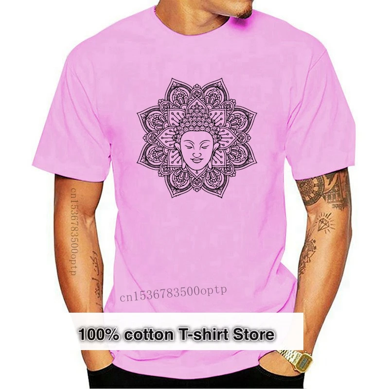

New Retro Buddha Mandala Mens-Fit T-shirt men t shirt