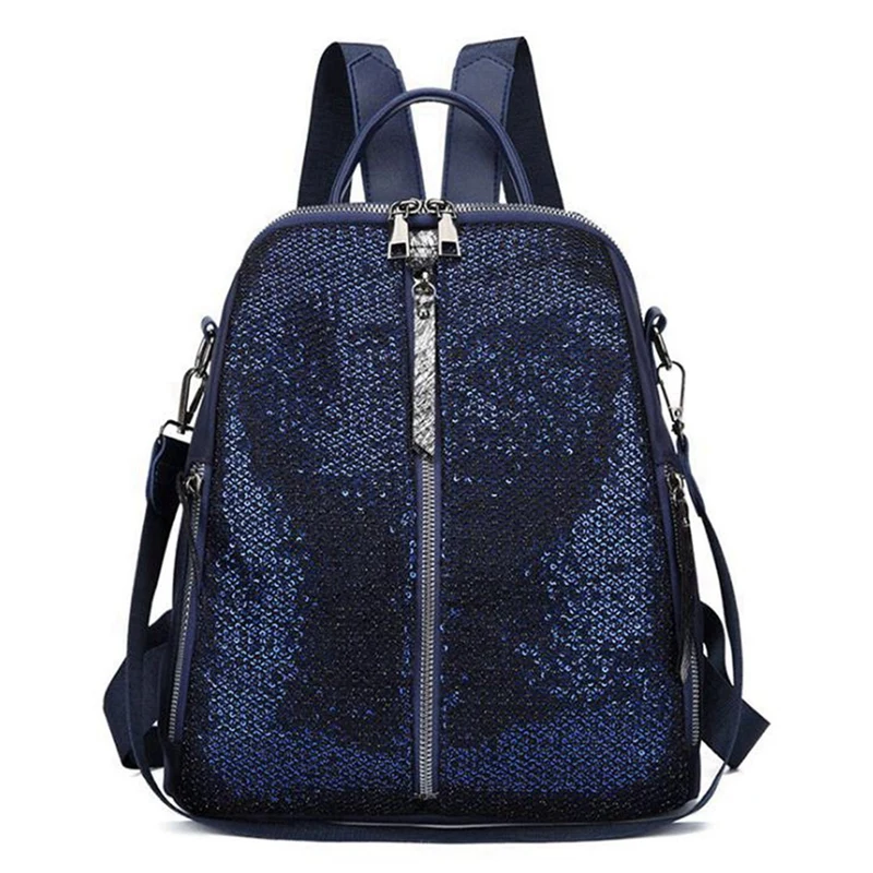 

NEW-Ladies Backpack Sequin School Backpack Fashion Female High Quality Travel Bag School Bag