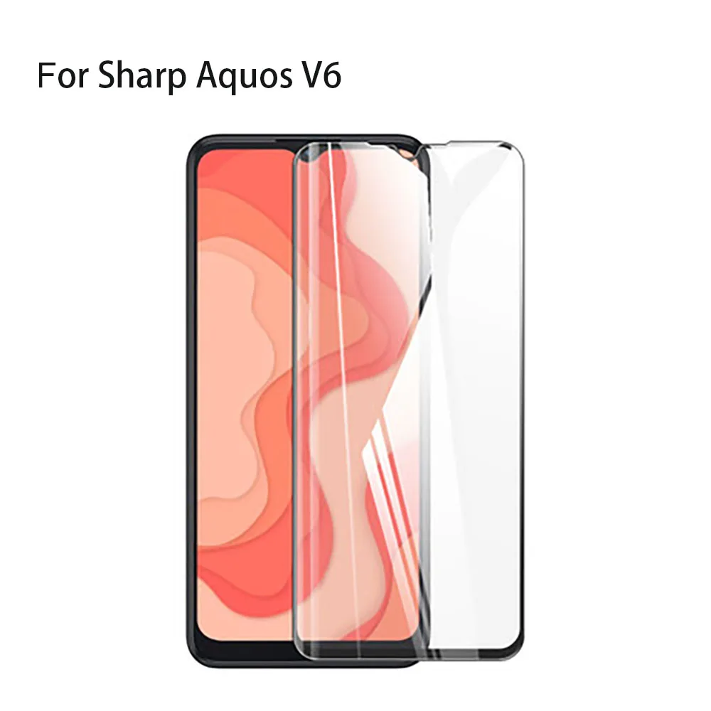 

2pcs 9H For Sharp Aquos V6 full Cover Screen Protector glass For Sharp Aquos V 6 Plus Full HD Explosion-proof tempered film