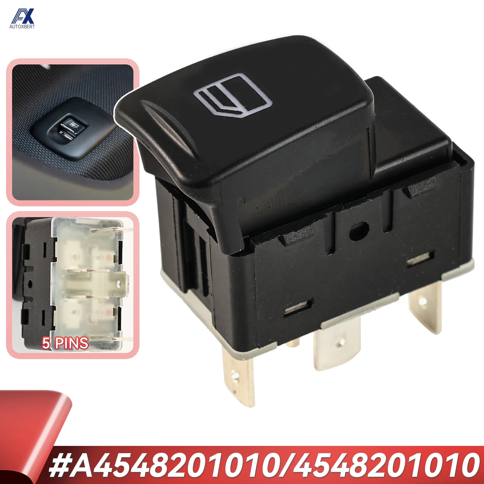 

A 4548201010 Автомобильный регулятор, кнопка переключения электрического окна, подходит для Mercedes-Benz Smart Forfour 454 2004-2006 гг. 4548201010