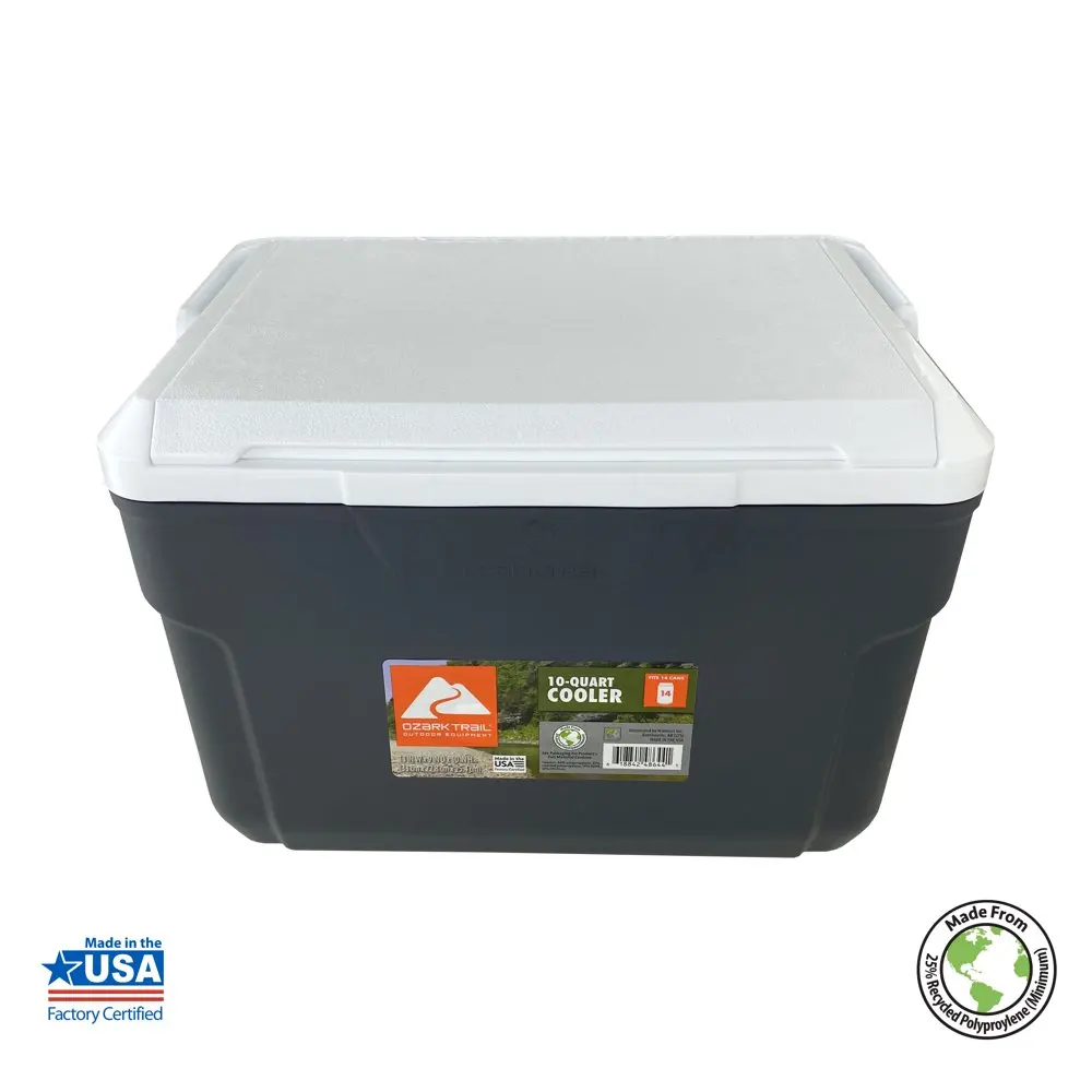 

10 qt. Hard Side Cooler, 14-Can Capacity, Gray