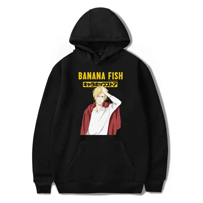 

Hot Japanese Anime Banana Fish Hoodie Pullovers Top Long Sleeves Pullovers Unisex Clothes Banana Fish Oversized Hoodies Harajuku