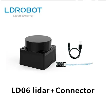 LDROBOT-escáner Lidar de Radar LD07 y LD19, 12 metros, escaneo de 360 grados, resistencia de 30000 Lux, Sensor Lidar de rango de tiempo de vuelo TOF